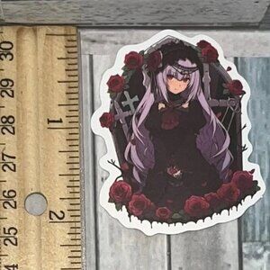 🌀10/$10🌀 Gothic Rose Punk Reusable Waterproof Vinyl Sticker Decal